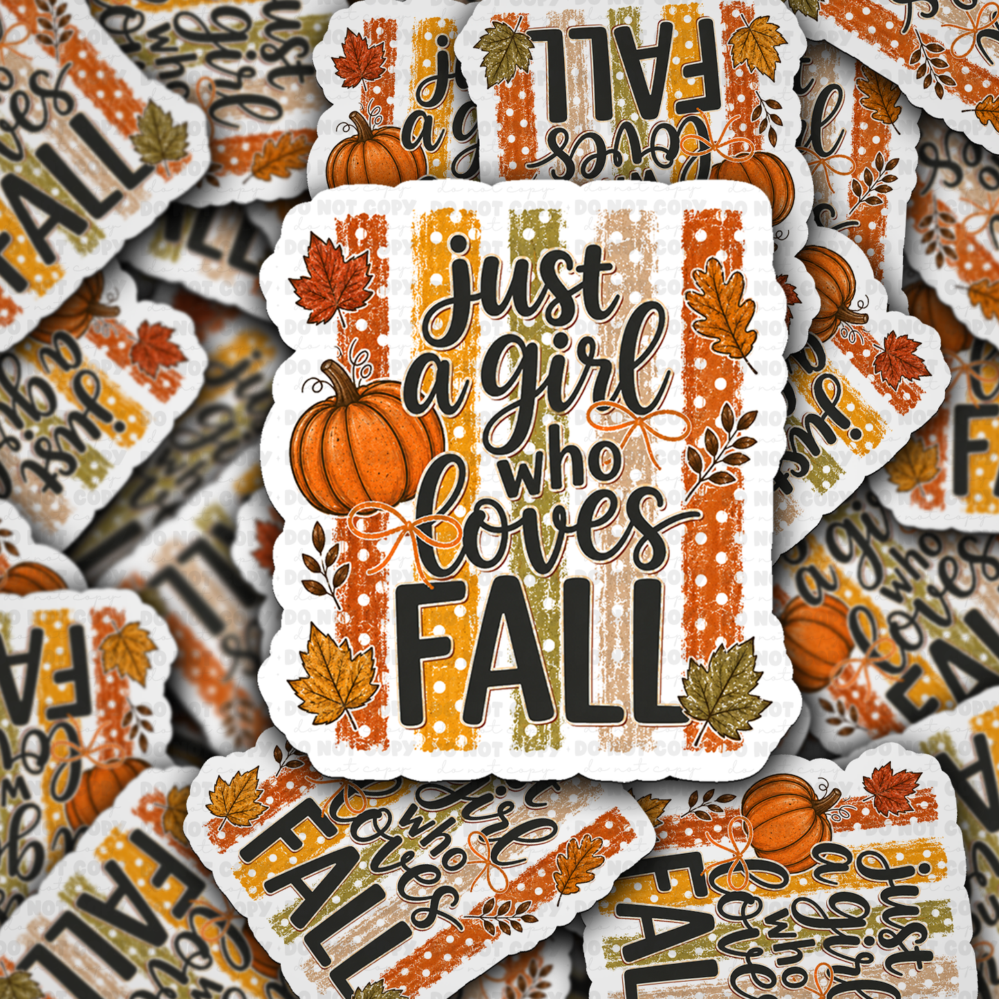 Just A Girl Who Loves Fall Vinyl Die-Cut Sticker