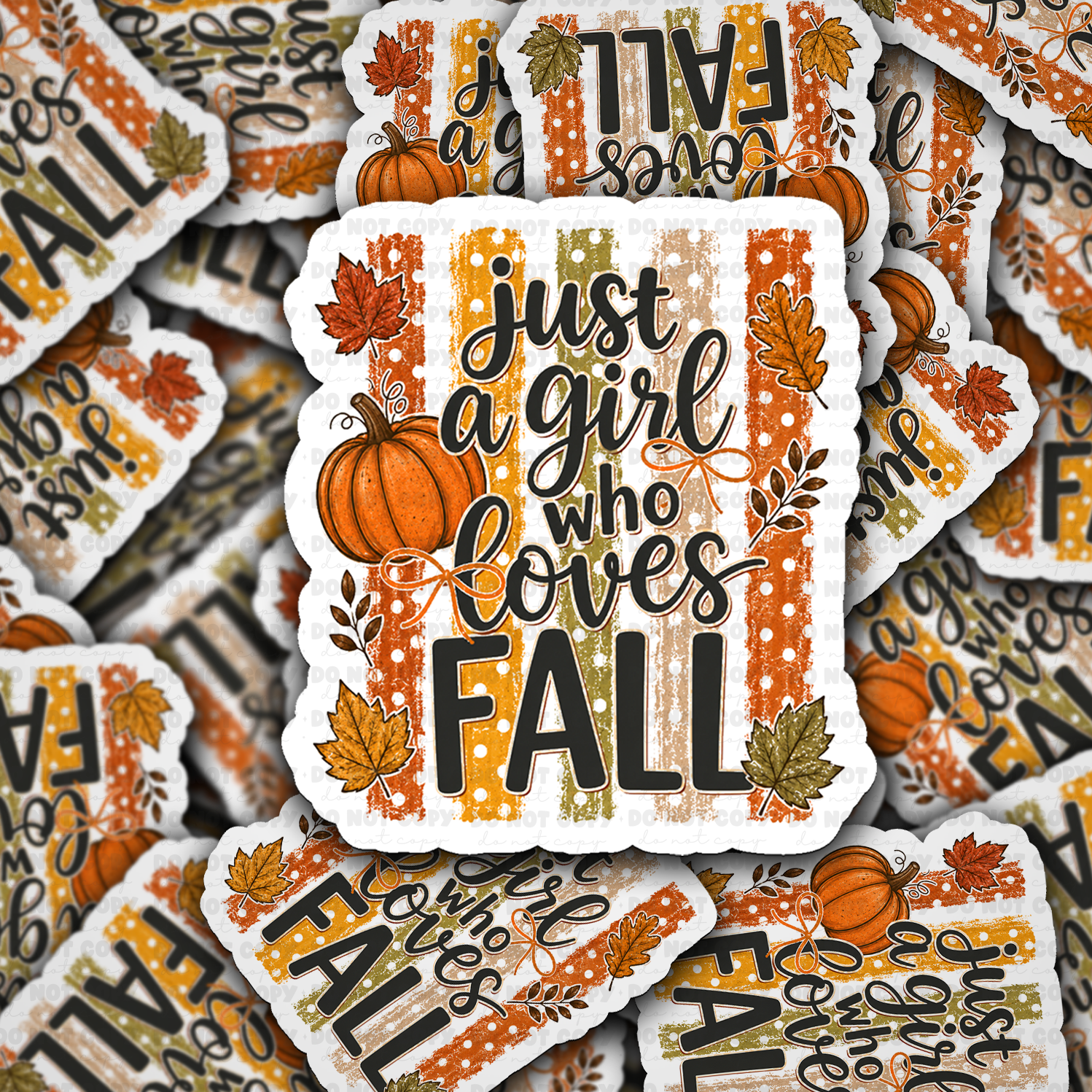 Just A Girl Who Loves Fall Vinyl Die-Cut Sticker