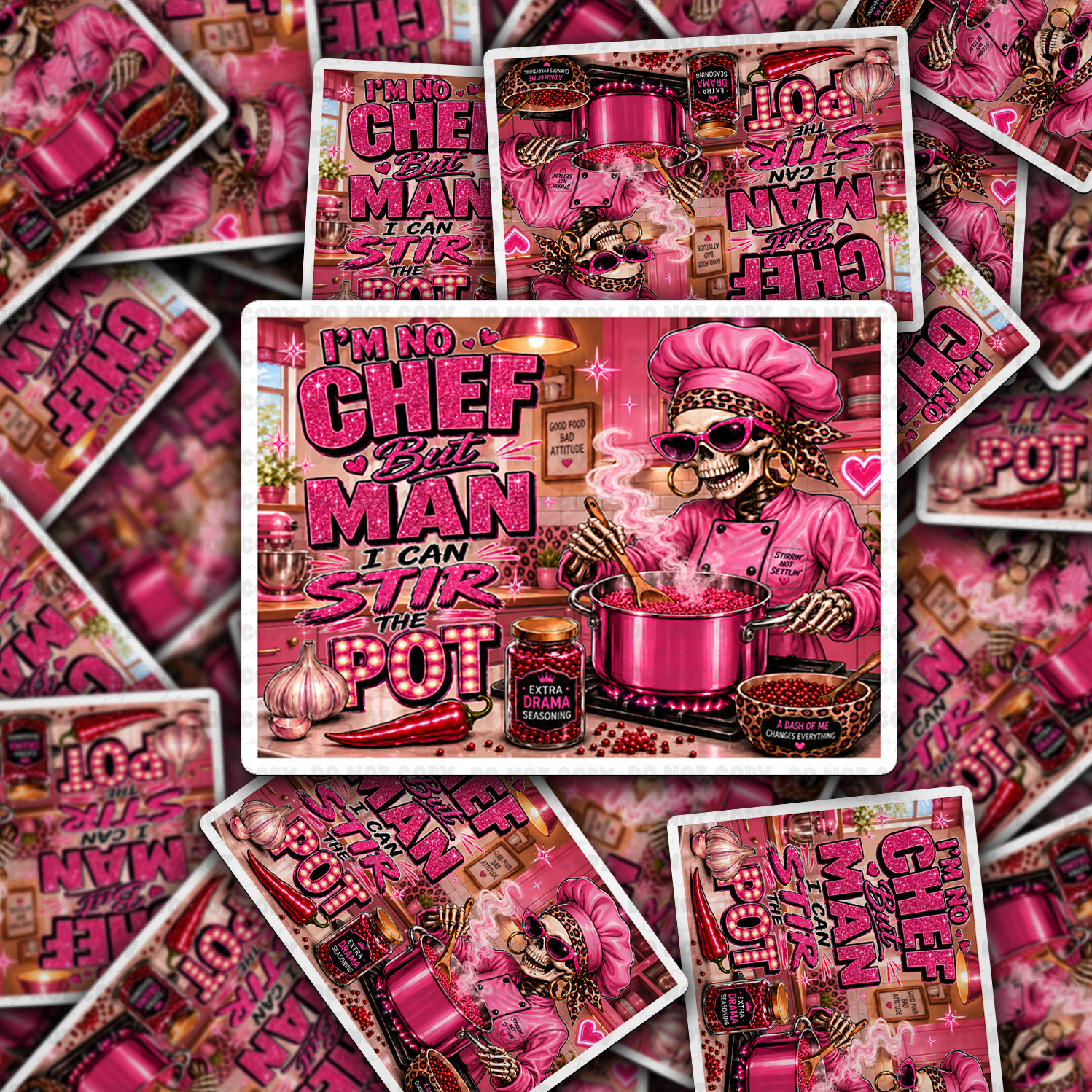 I’m No Chef But Man I Can Stir The Pot Vinyl Die-Cut Sticker